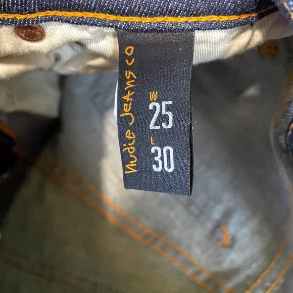 Nudie Jeans Skinny Lin Deep Indigo sz 25 x 30 - Picture 9 of 12
